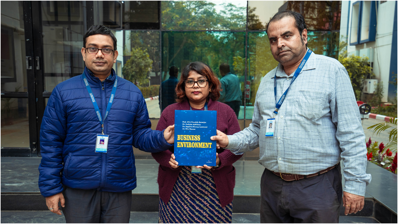 Congratulations to Dr. Banerjee & Dr. Sudipta Adhikary, Department of Law; and Dr.
                                    Suparna Biswas Goswami, Department of Management on the book publication