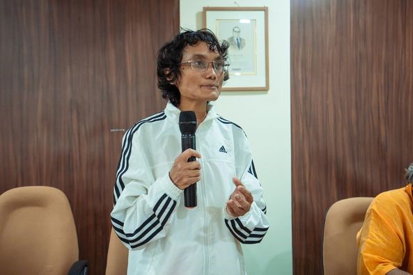 Record-breaking Mountaineer Piyali Basak recounts how she surmounted all odds in an interaction with the MSJ students