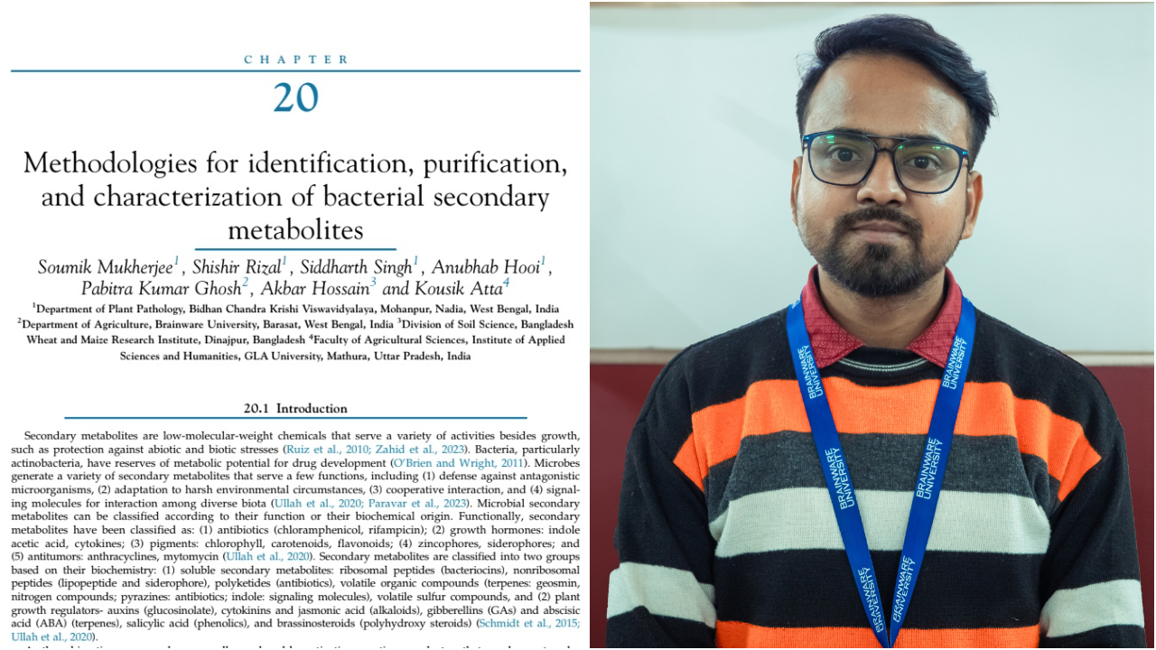 A meaningful contribution in the field of Agriculture; Elsevier publication for Dr. Pabira Kumar Ghosh