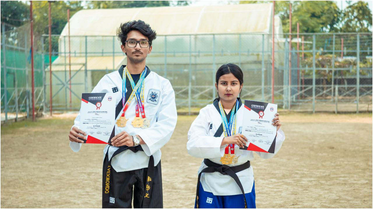 Aditya Chakraborty and Archi Basu from the Department of Cyber Science and Technology  bring international recognition in the field of Taekwondo!