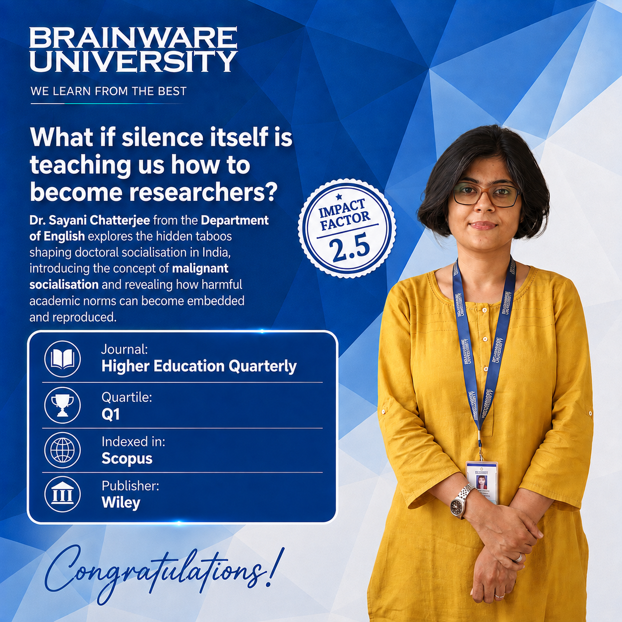 Dr Sayani Chatterjee Publication