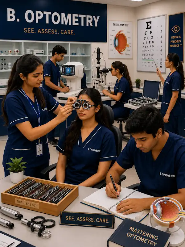 Bachelor of Optometry Lab and Students