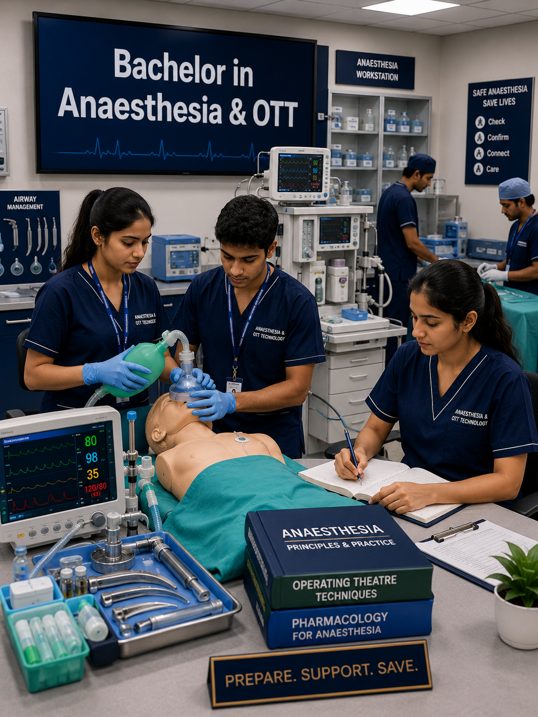 Bachelor in Anaesthesia & Operation Theatre Technology Lab and Students