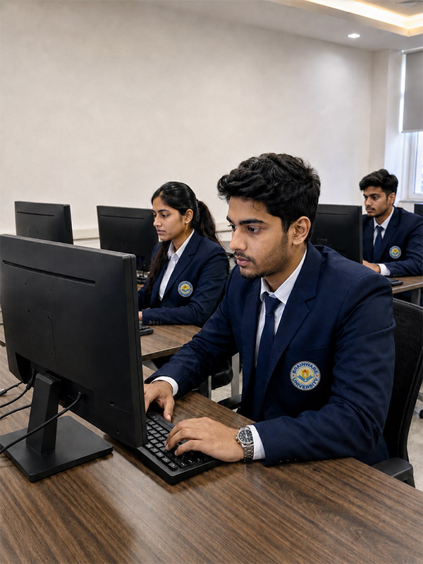 Bcom classroom and students