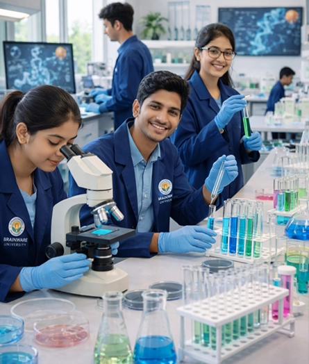 BSc Biotechnology Lab and Students