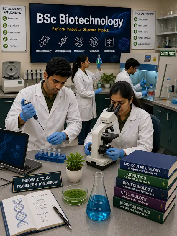 BSc Biotechnology Lab and Students
