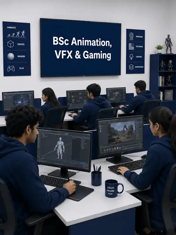 BSc Animation VFX and Gaming Lab Students