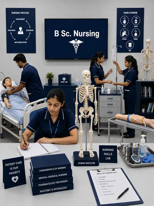 BSc Nursing Students in Lab