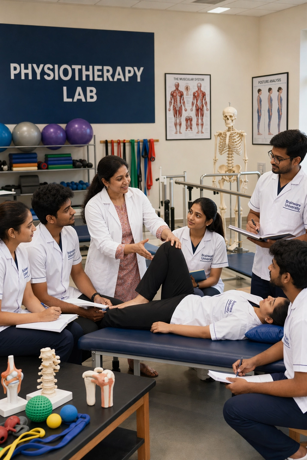 Physiotherapy Lab with Students and Instructor
