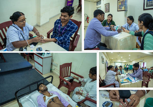 Health checkup camp in collaboration with Narayana Multispecialty Hospital