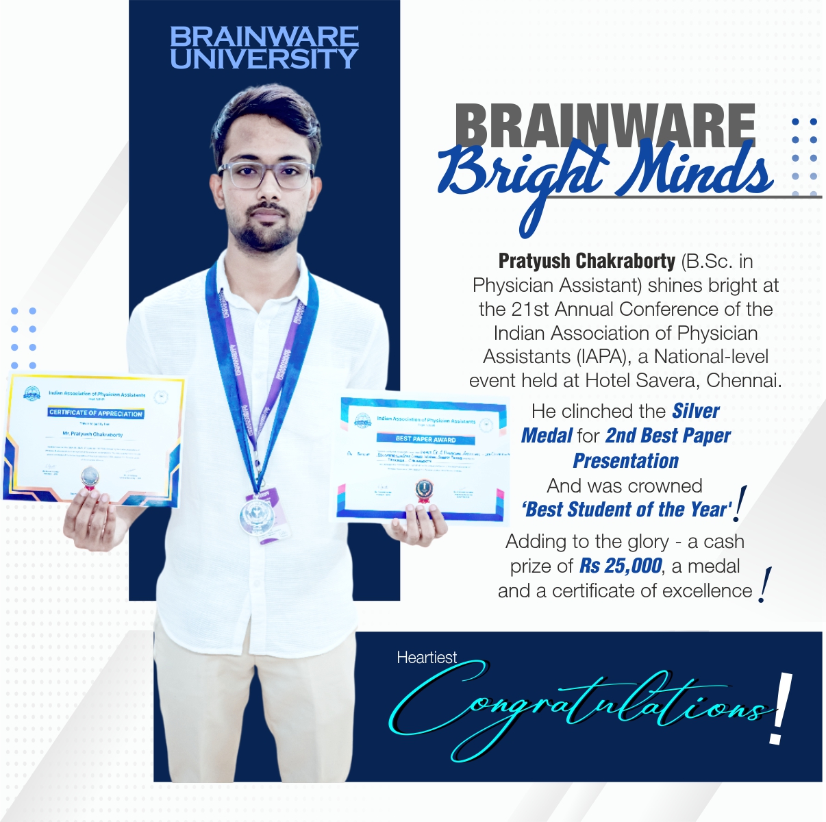 Pratyush Chakraborty Achievement