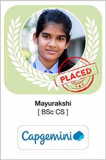 BSc CS student Mayurakshi of Brainware University got placed in Capgemini