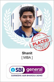 Shanit, MBA student of Brainware University got placed in SBI General