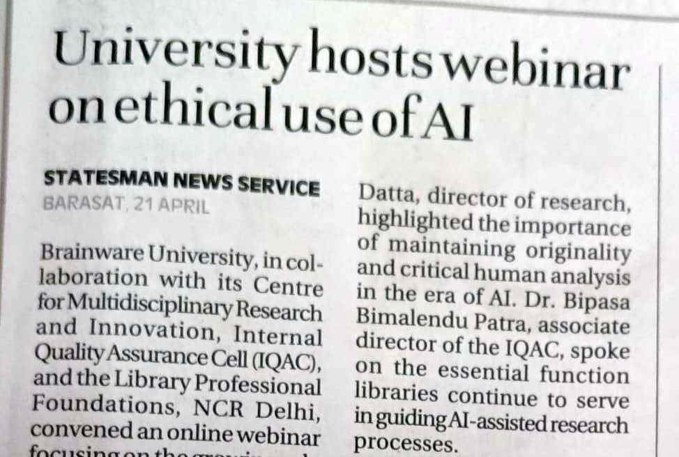 Ethical AI April 22, 2025 - The Statesman