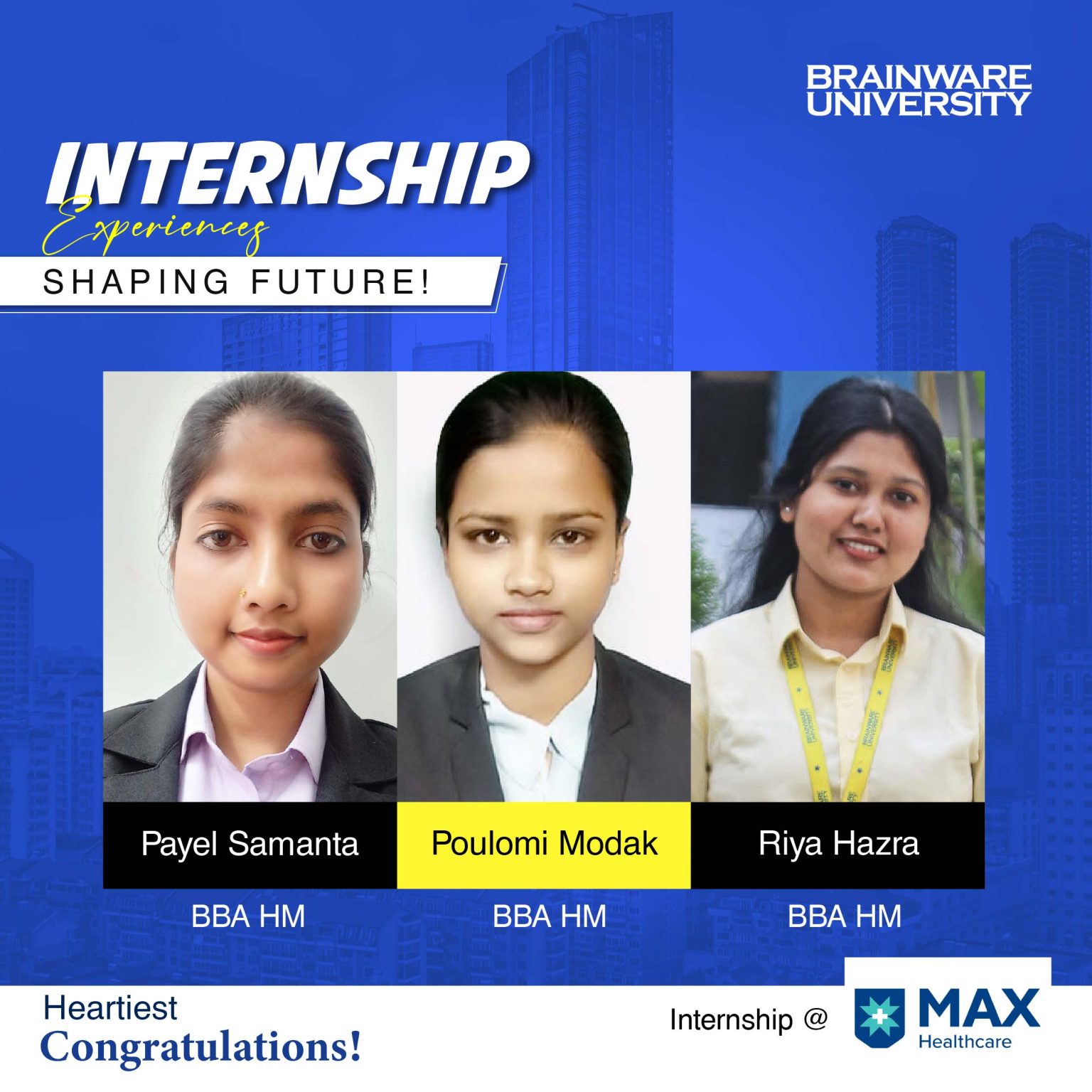 BBA Hospital Management GroupInternshipMAX Healthcare – Internship
