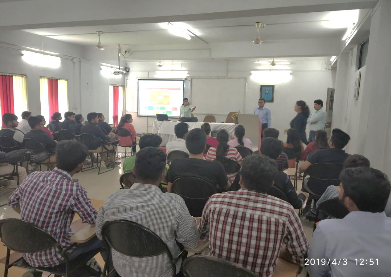 Students attending HR session and recruitment drive