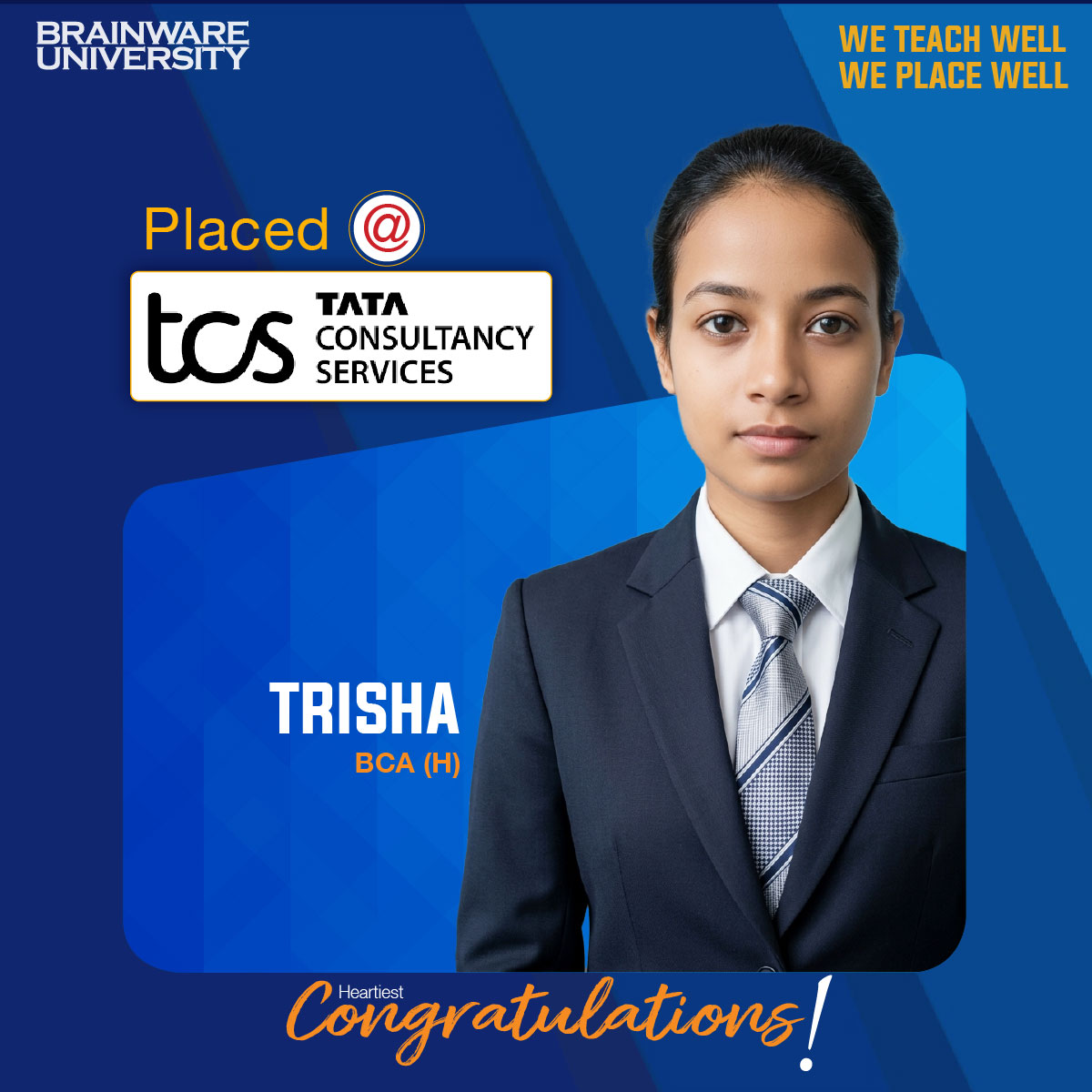 Trisha Ghosh | BCA | Placed @TCS