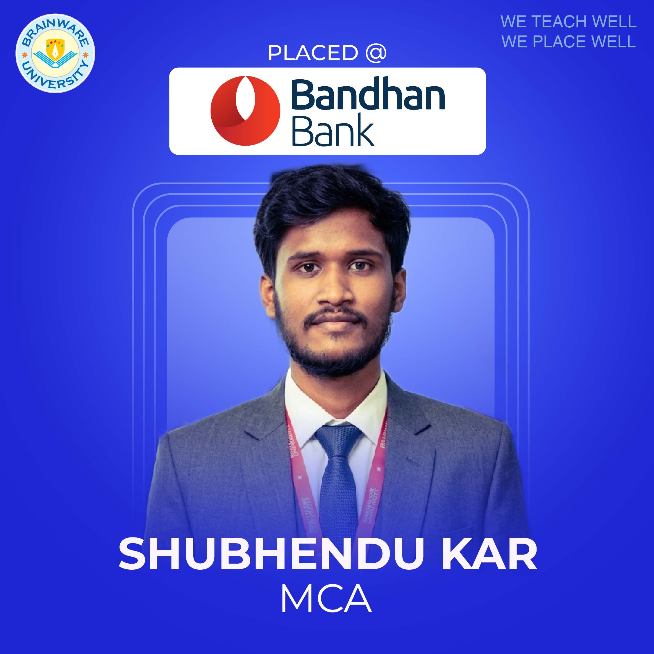 Shubhendu Kar | MCA | Placed @Bandhan Bank