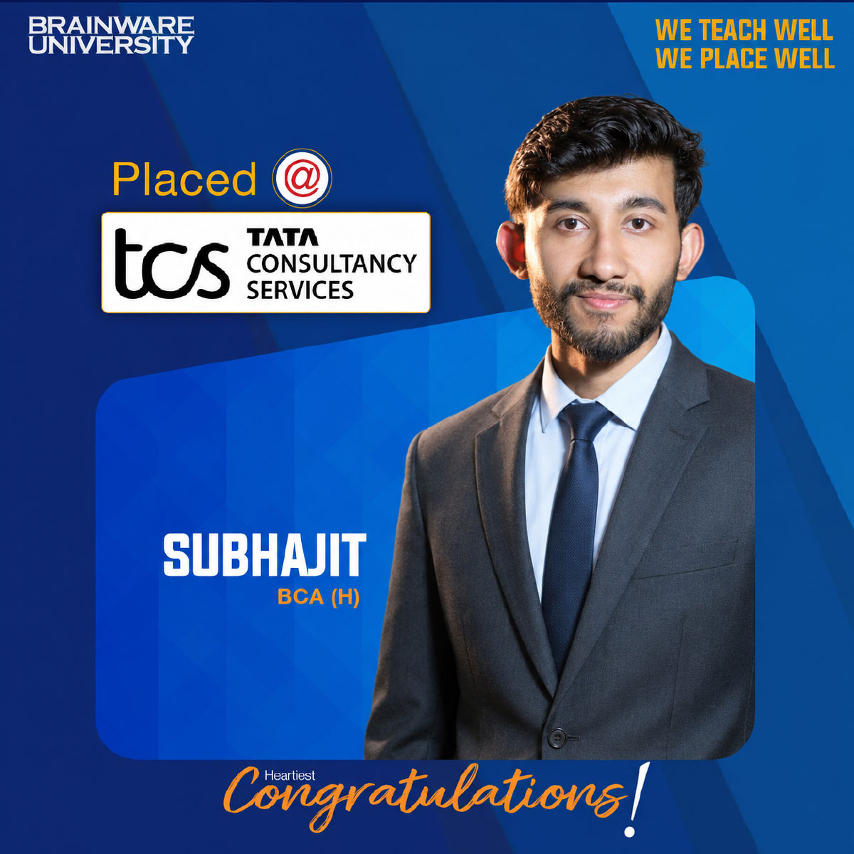 Subhajit Bhattacharjee | BCA | Placed @TCS