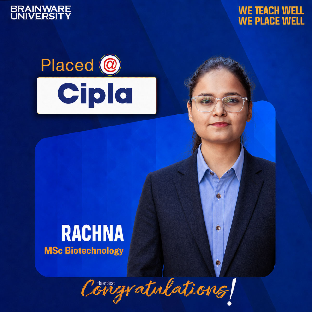 Rachna Jha | MSc Biotechnology | Placed @Cipla