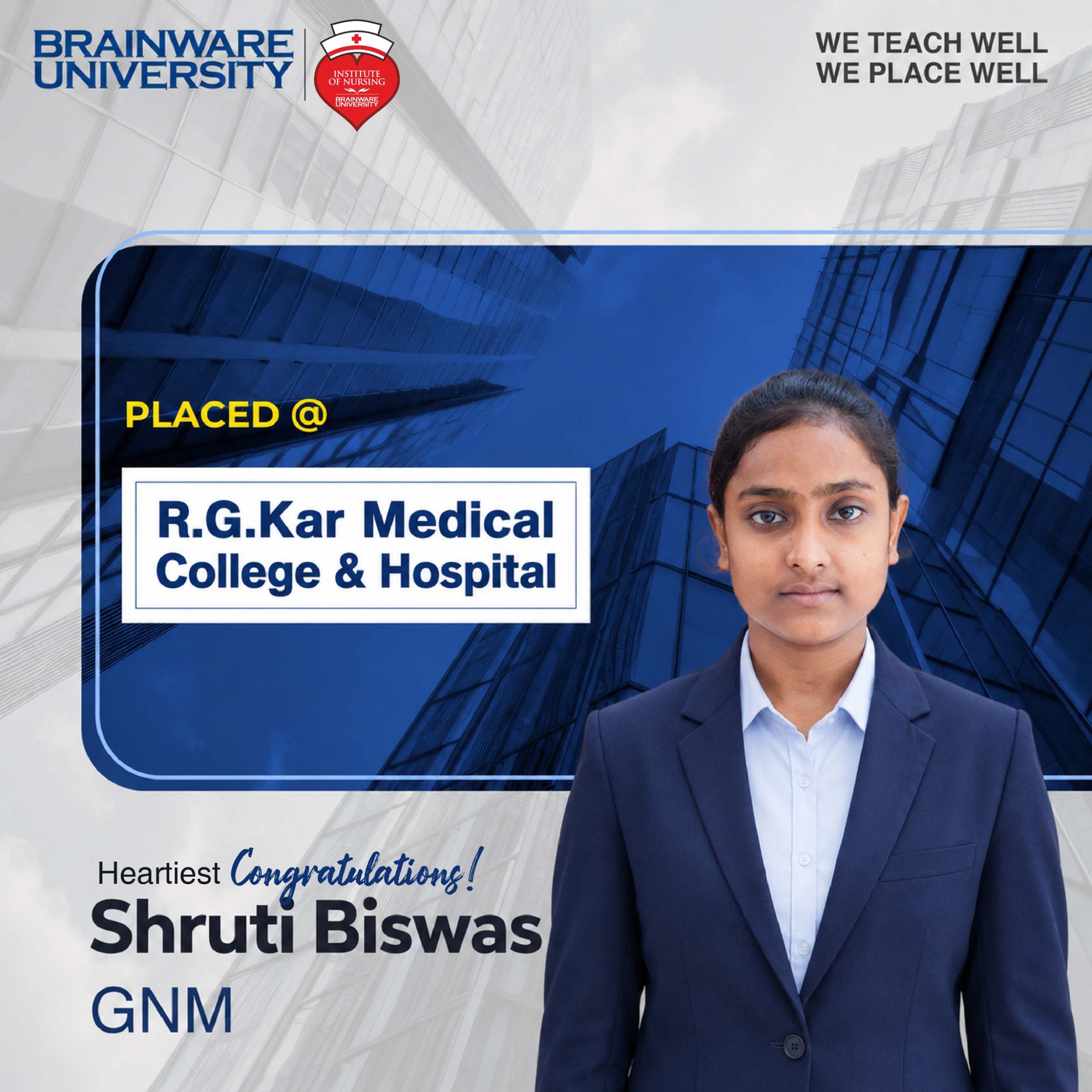 Shruti Biswas | GNM | Selected @ R.G. Kar Medical College & Hospital