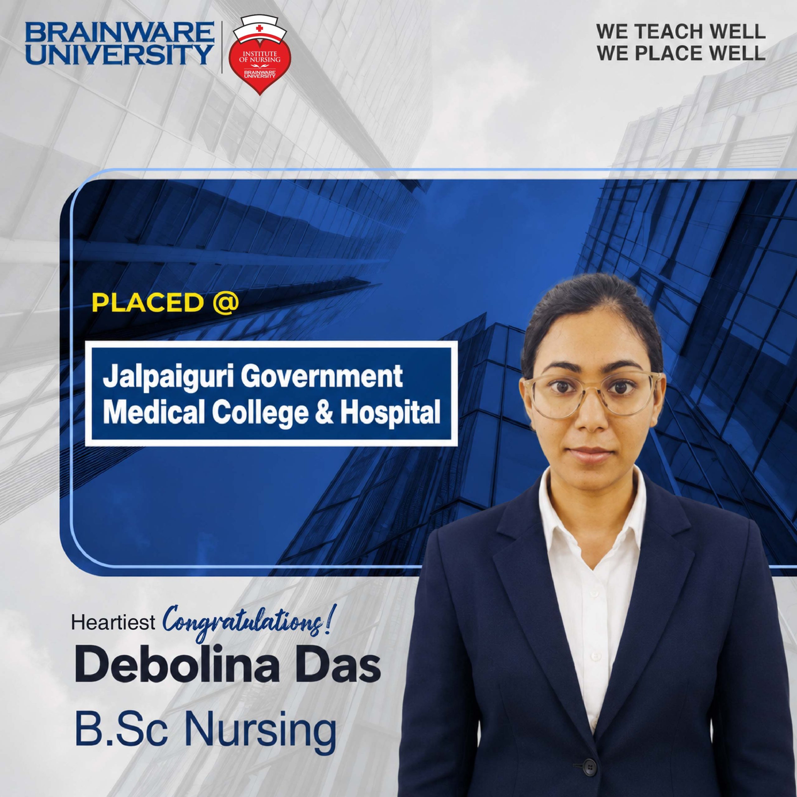 Debolina Das | BSc Nursing | Selected @ Jalpaiguri Government Medical College & Hospital