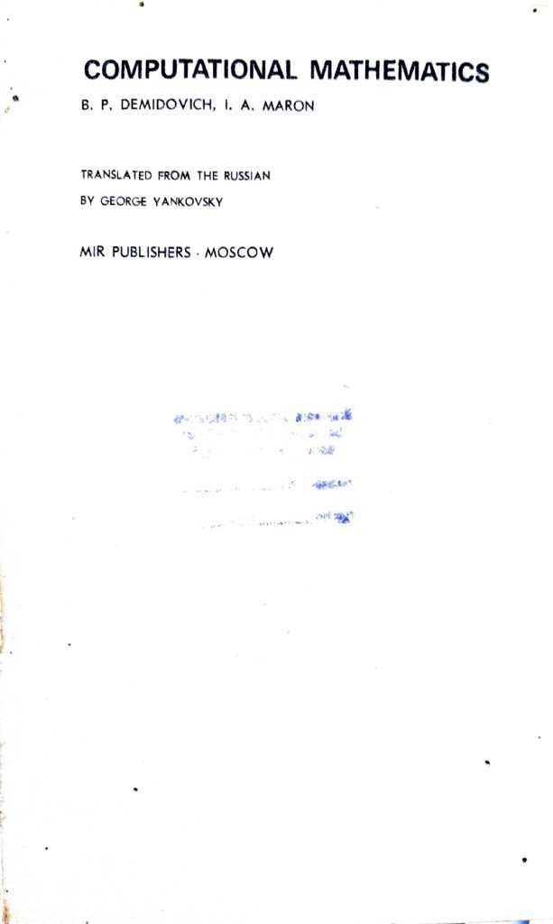 Computational Mathematics