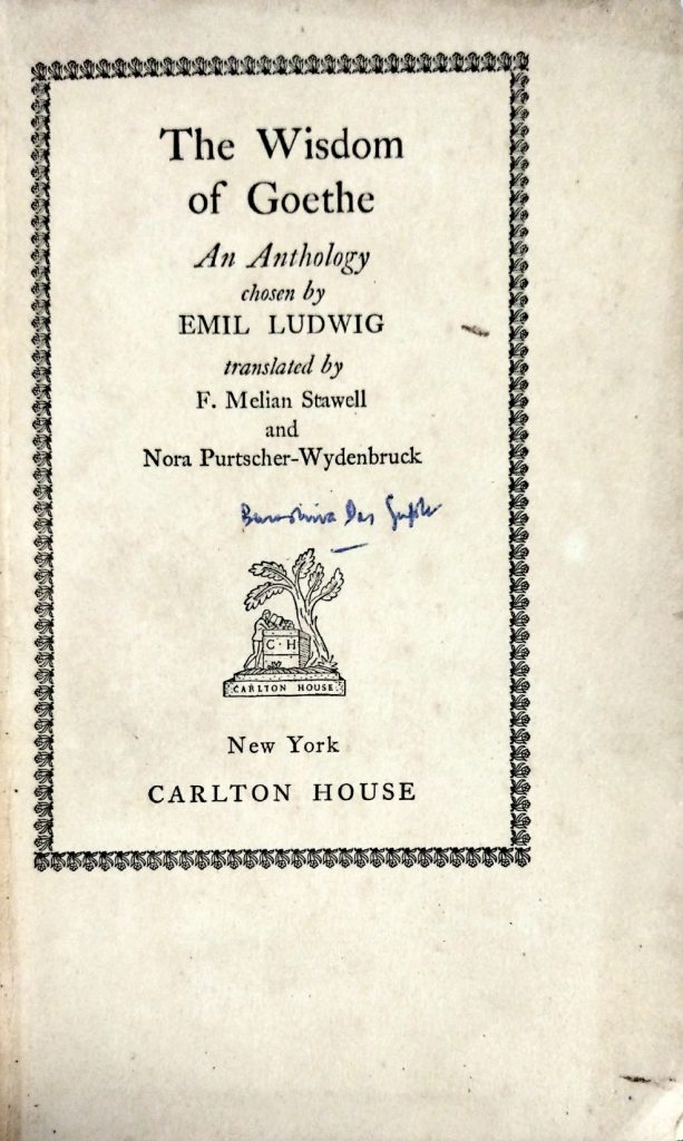 The Wisdom Of Goethe