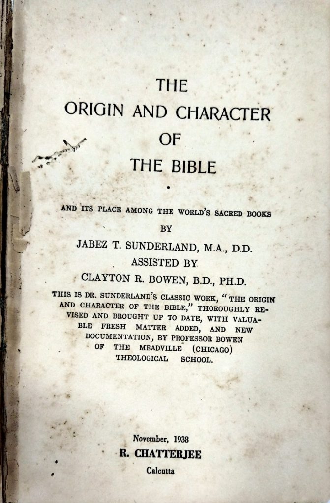 The Origin and Character of the Bible