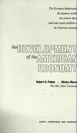 The development of the American economy