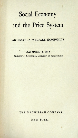 Social economy and the price system