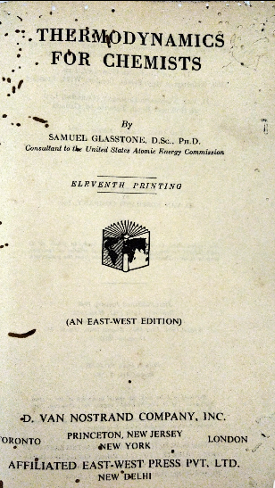 Thermodynamics for chemists