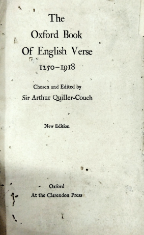 The oxford book of English verse