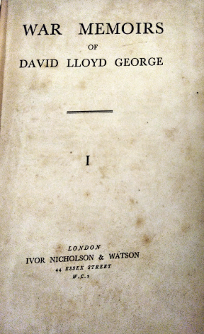 War memories of David Lloyd George
