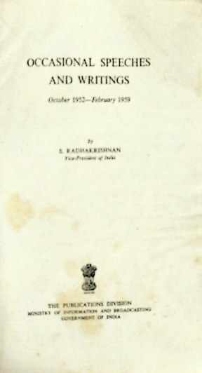 Occasional speeches and writings